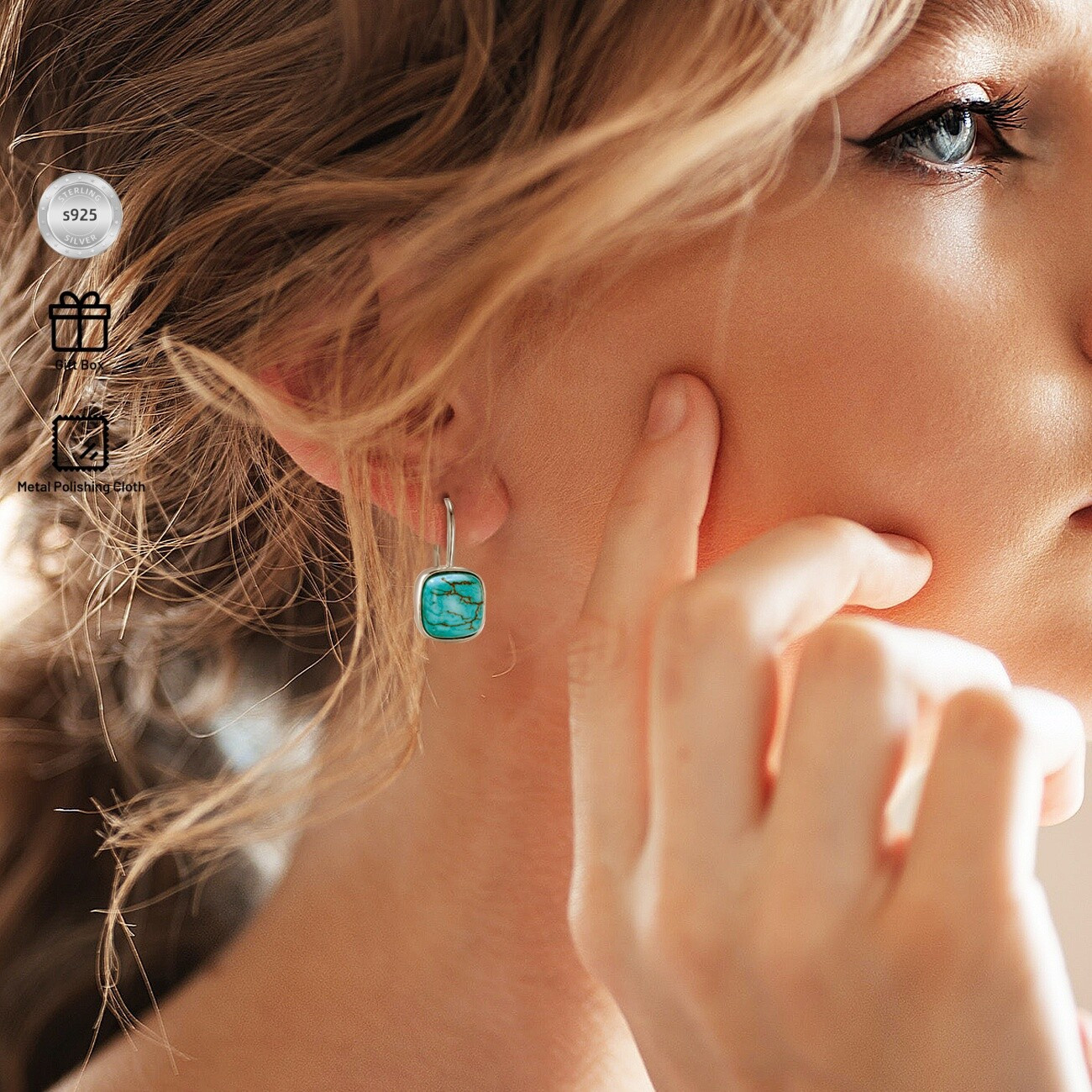 Orecchini pendenti con turchese | SHEIN ALIA
