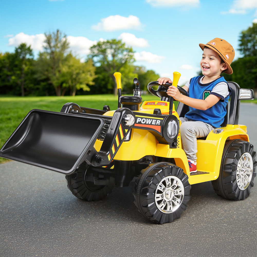 kids electric ride on car bulldozer digger loader remote 6v yellow Product details 0
