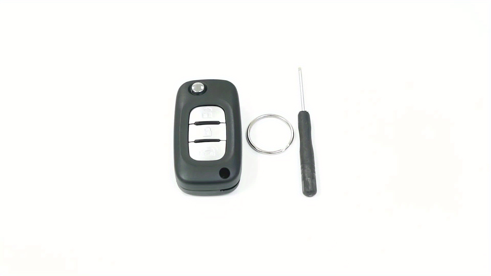 For Smart For Fortwo 453 For Forfour 3 Buttons Flip Remote Car Key Fob Case  Shell Replacement Repair Kit Uncut Blade