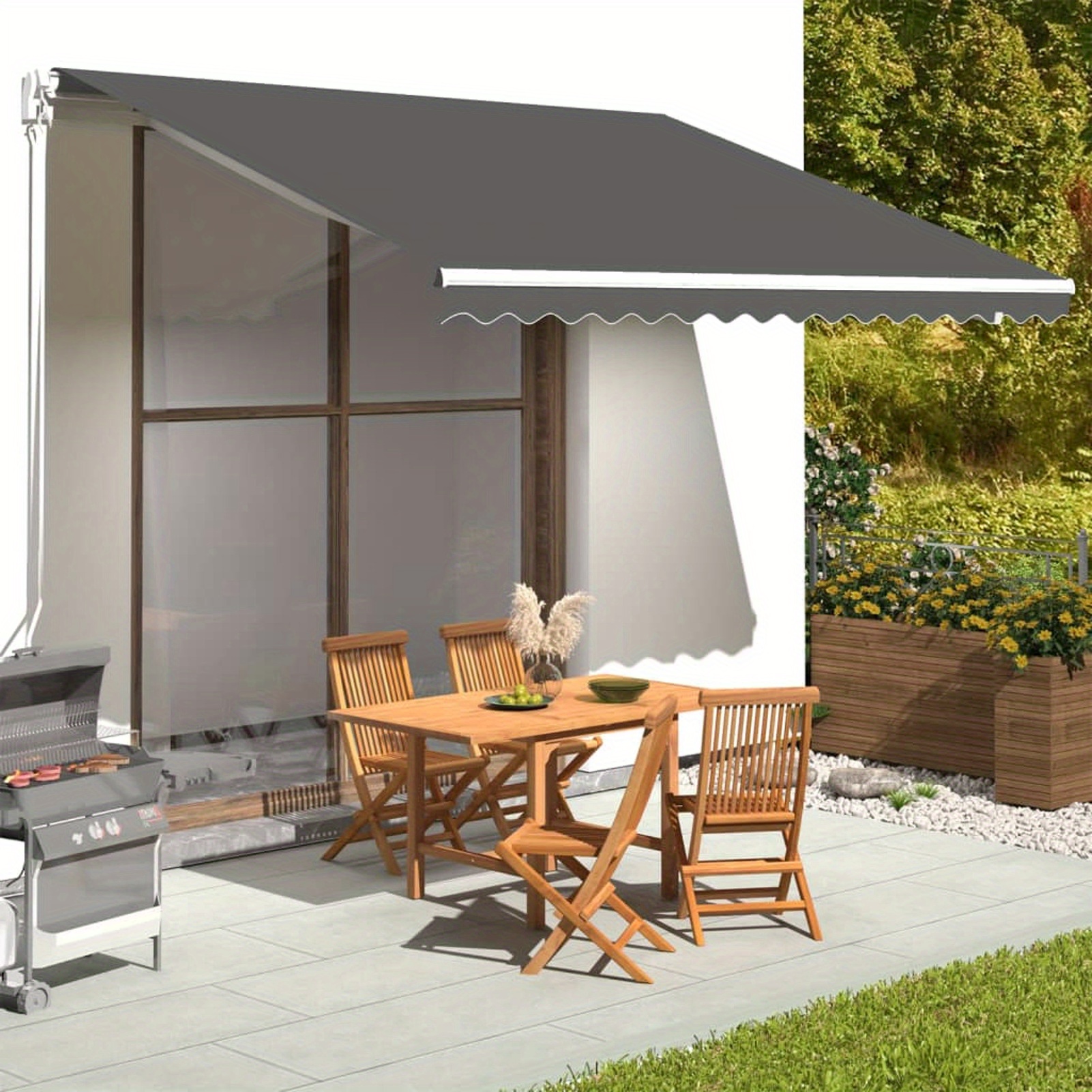 Awning Fabric , Awning Fabric Polyester, Awning Frame Size Suitable 4 X 3.5m, Exterior Window Shelter (frame Not Included)