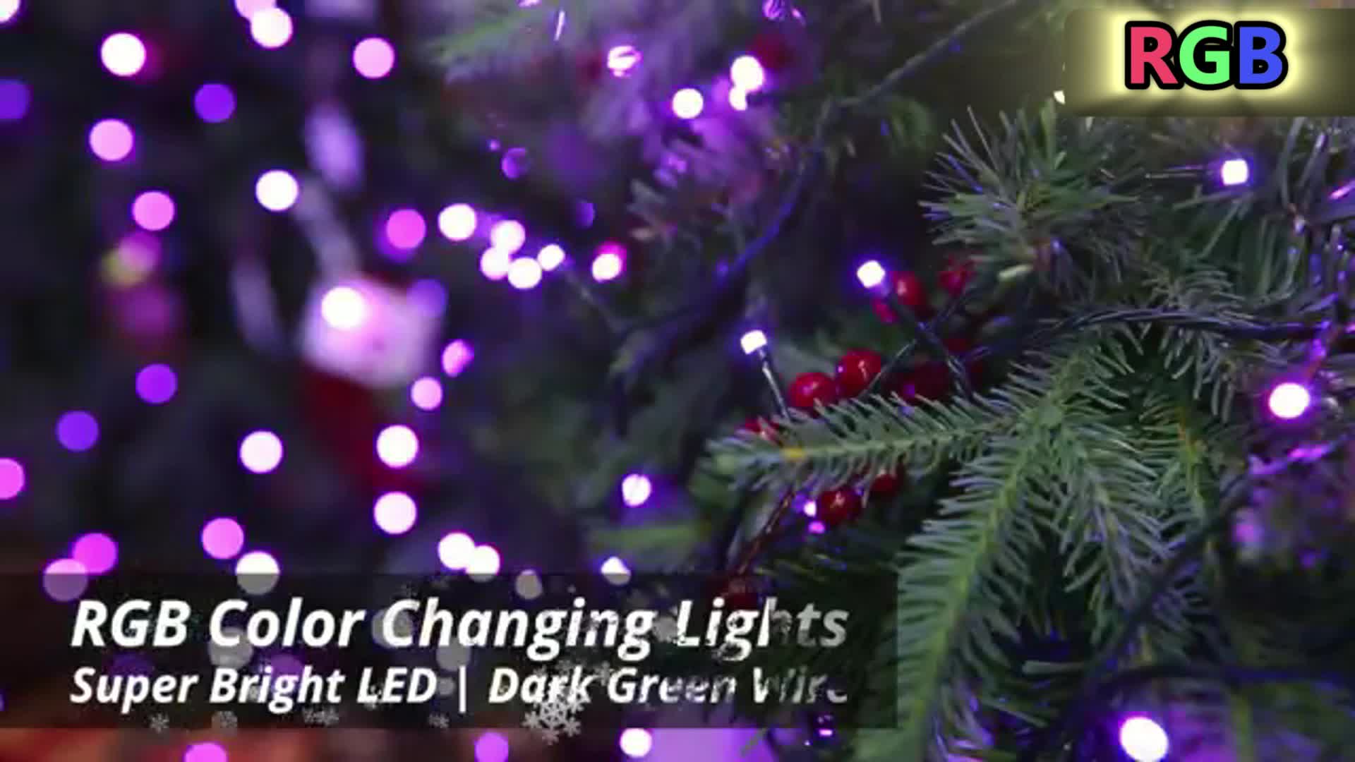 Rgb Color Changing Christmas Lights 100 Led / 200led Rgb - Temu