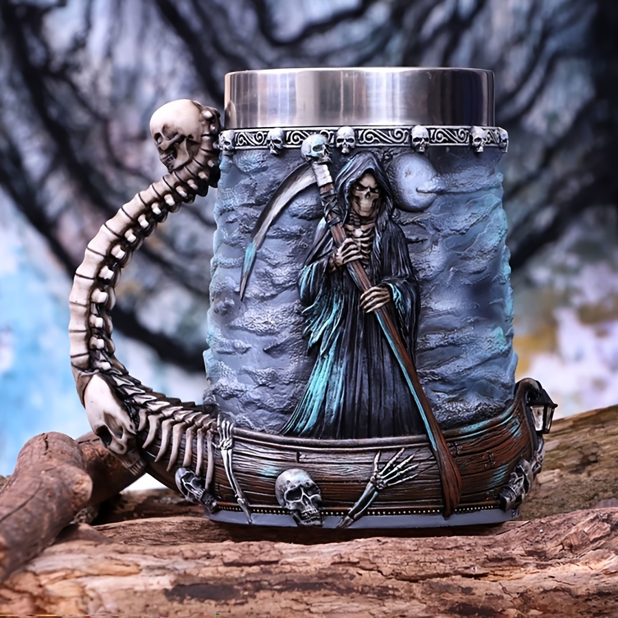 Skull Tumbler Gift For Men Women Stainless Steel Vacuum Insulated Coffee  Travel Mug Cup Gothic Tumblers Stuff Gift For Birthday - Temu Australia