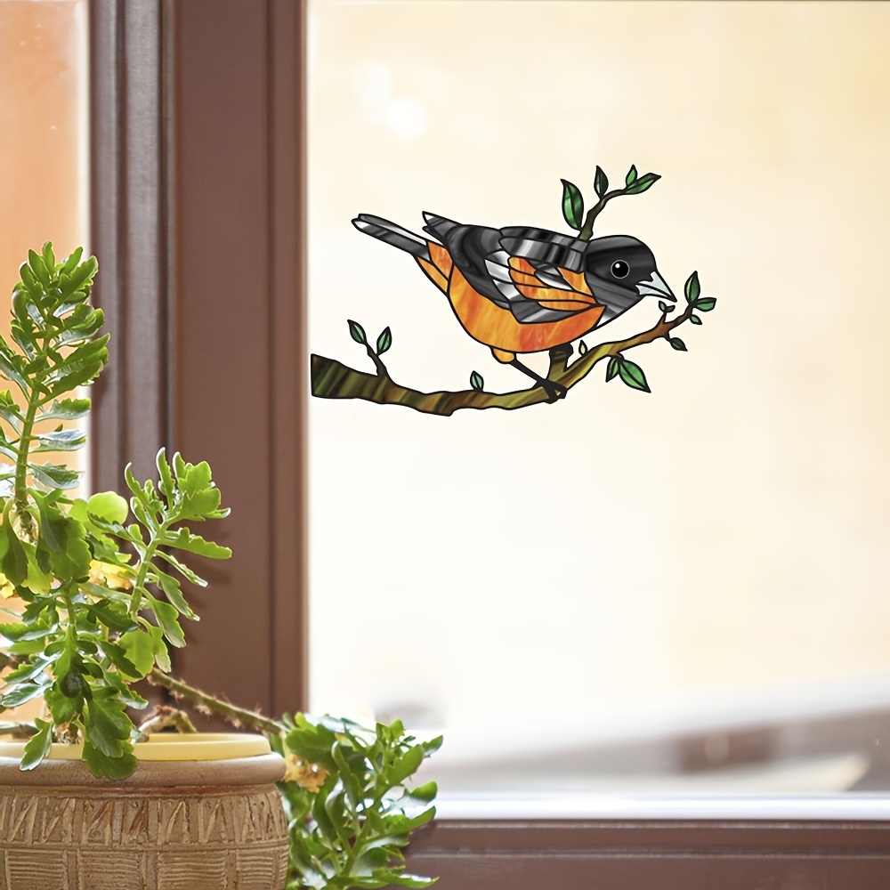 Anti-Collision Window Bird Stickers Decals Glass Door Protect and Save Bird  Strikes (Black)