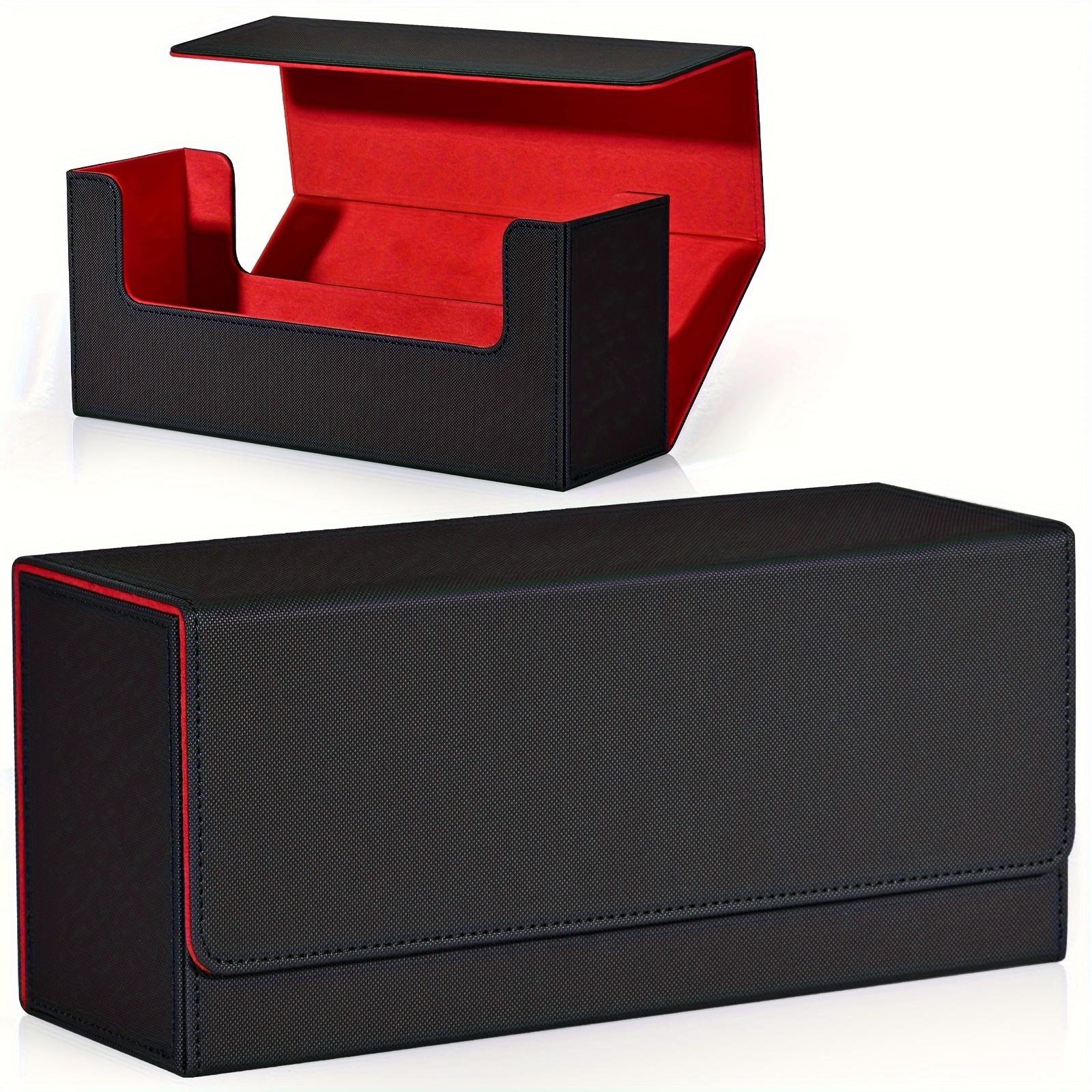 Porta Deck Box Para 1000 Cartas Negro Piel Yugioh Pokemon