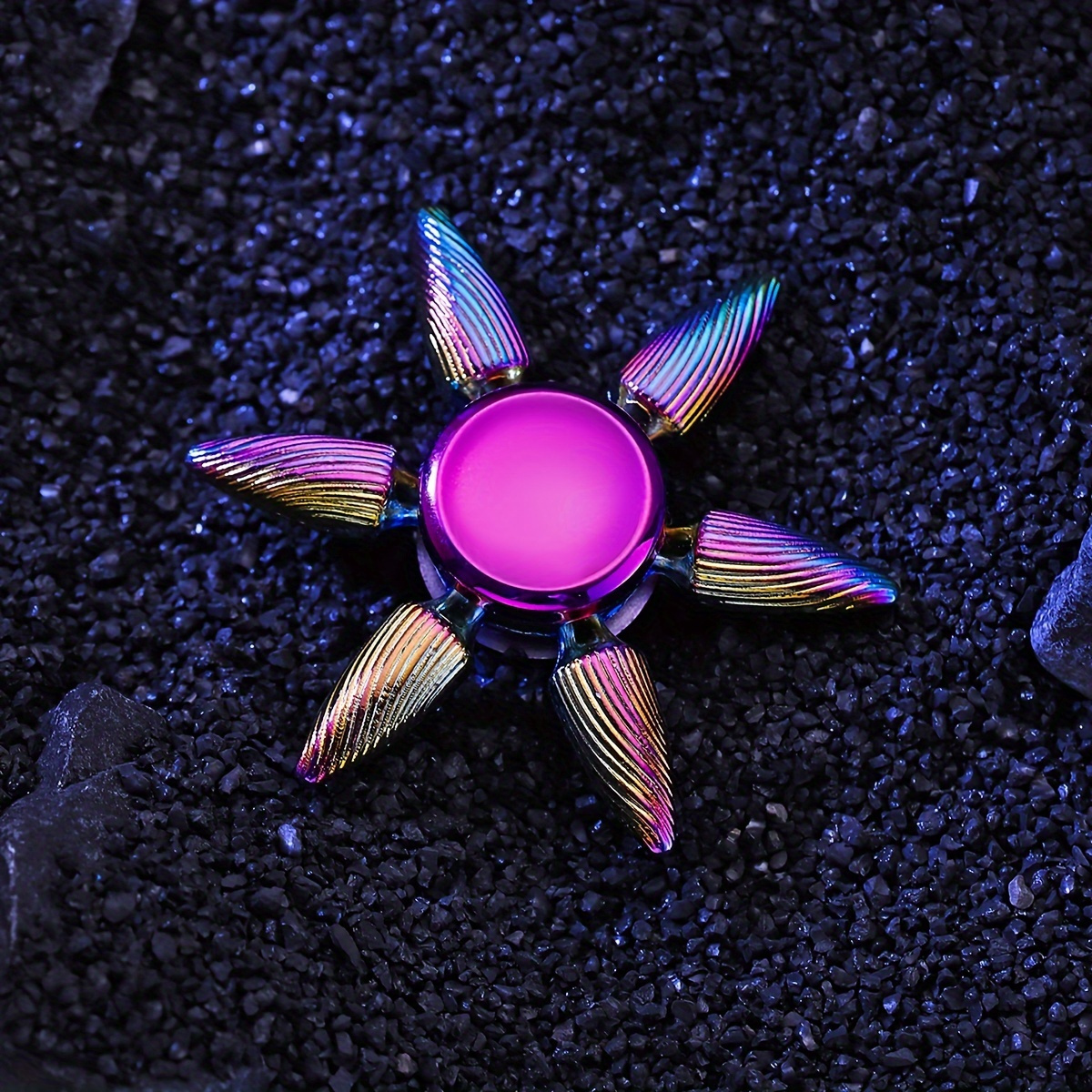 Éclairé Transparent Fidget Spinner Décompression Lumineux - Temu