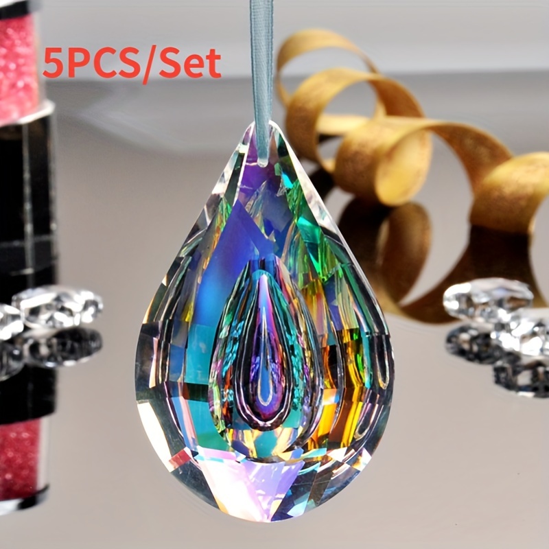 Crystal Chandelier Pear Shaped Prism Pendant Parts - Temu
