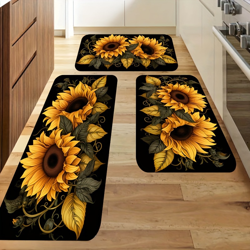 Sunflower Kitchen Rugs - Kitchen Mat Set of 2, Sunflower Decor Sunflower  Rugs for Kitchen, Country Sunflower Kitchen Decor Accessories, Kitchen  Floor Mats for in Front of Sink, Sunflower Rugs and Mats 