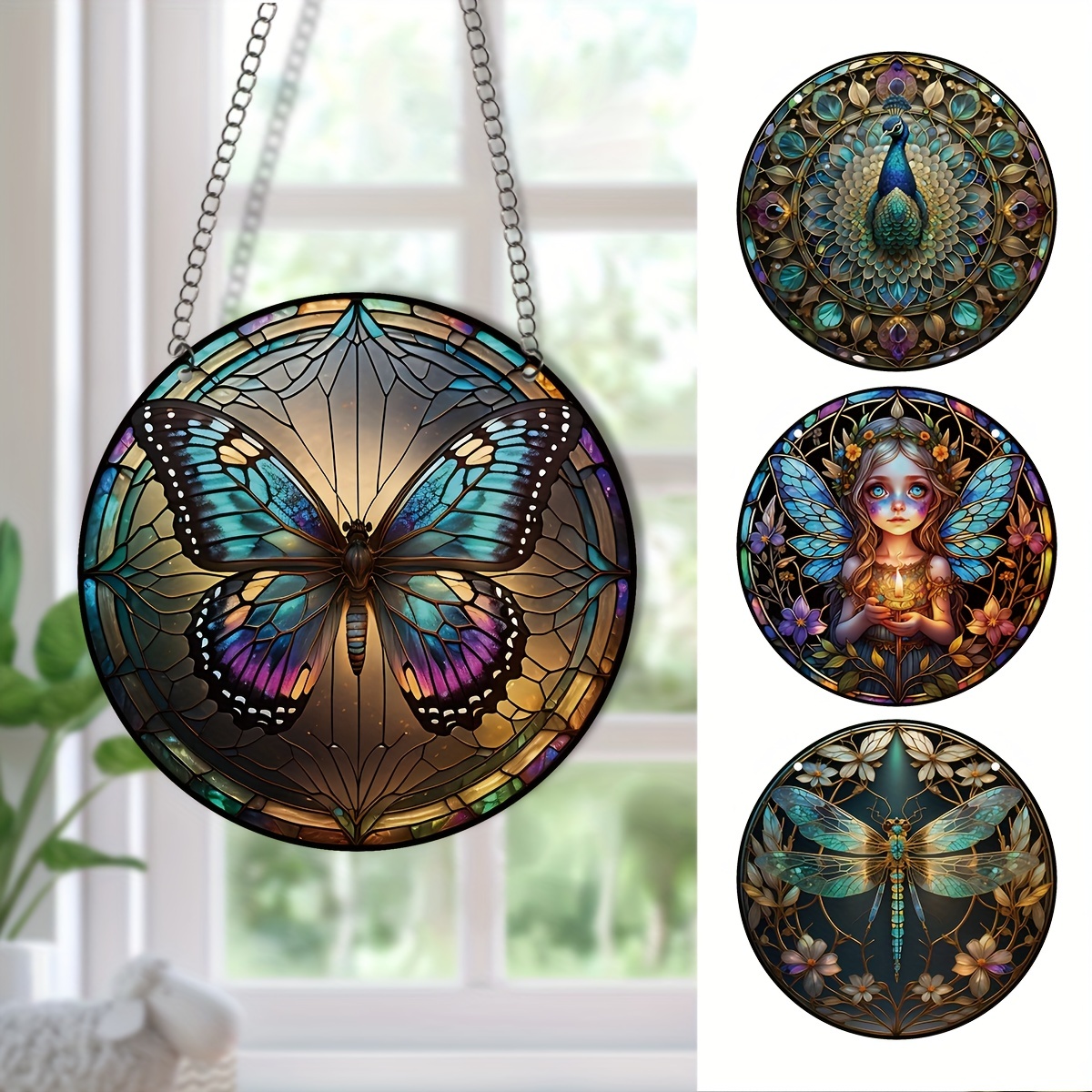 Acrylic Ocean Art Butterfly Honeycomb Pendant Hangings Decoration