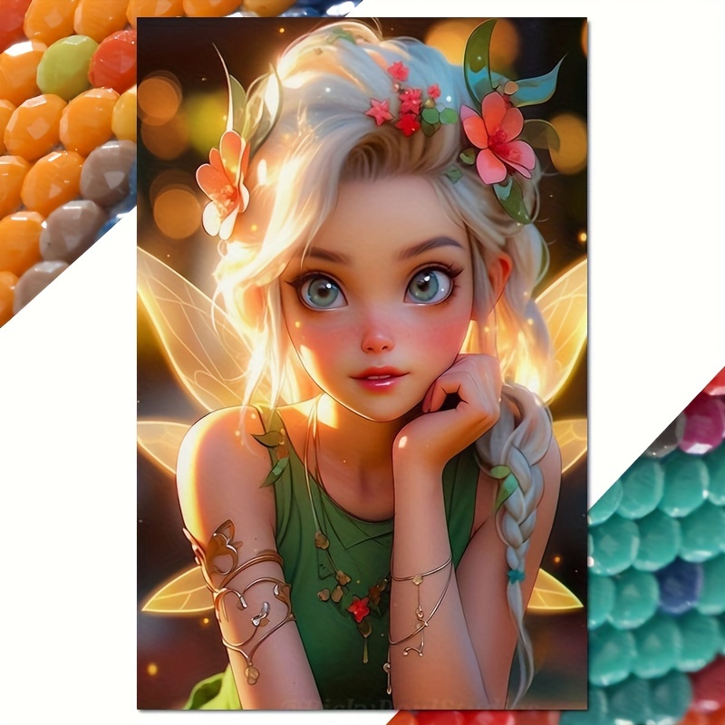 5D Full Diamond Painting Kits Disney Princess Cartoon Girl Fairy Art DIY  Decor