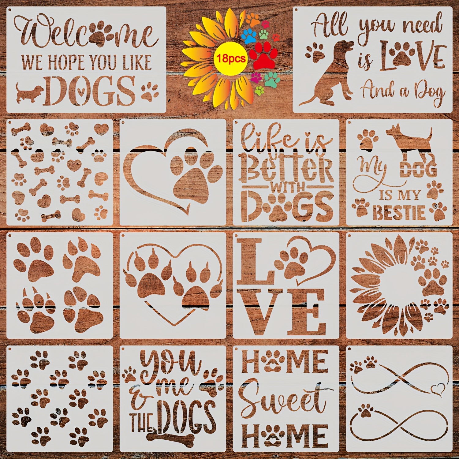 Paw Print Stencil Large Wall Stencils For Painting On Wood, Cat Dog Paw  Template Reusable Giant Wood Burning Stencils And Patterns Projects For  Floor Tile Cement Home Decor (paw) - Temu Philippines