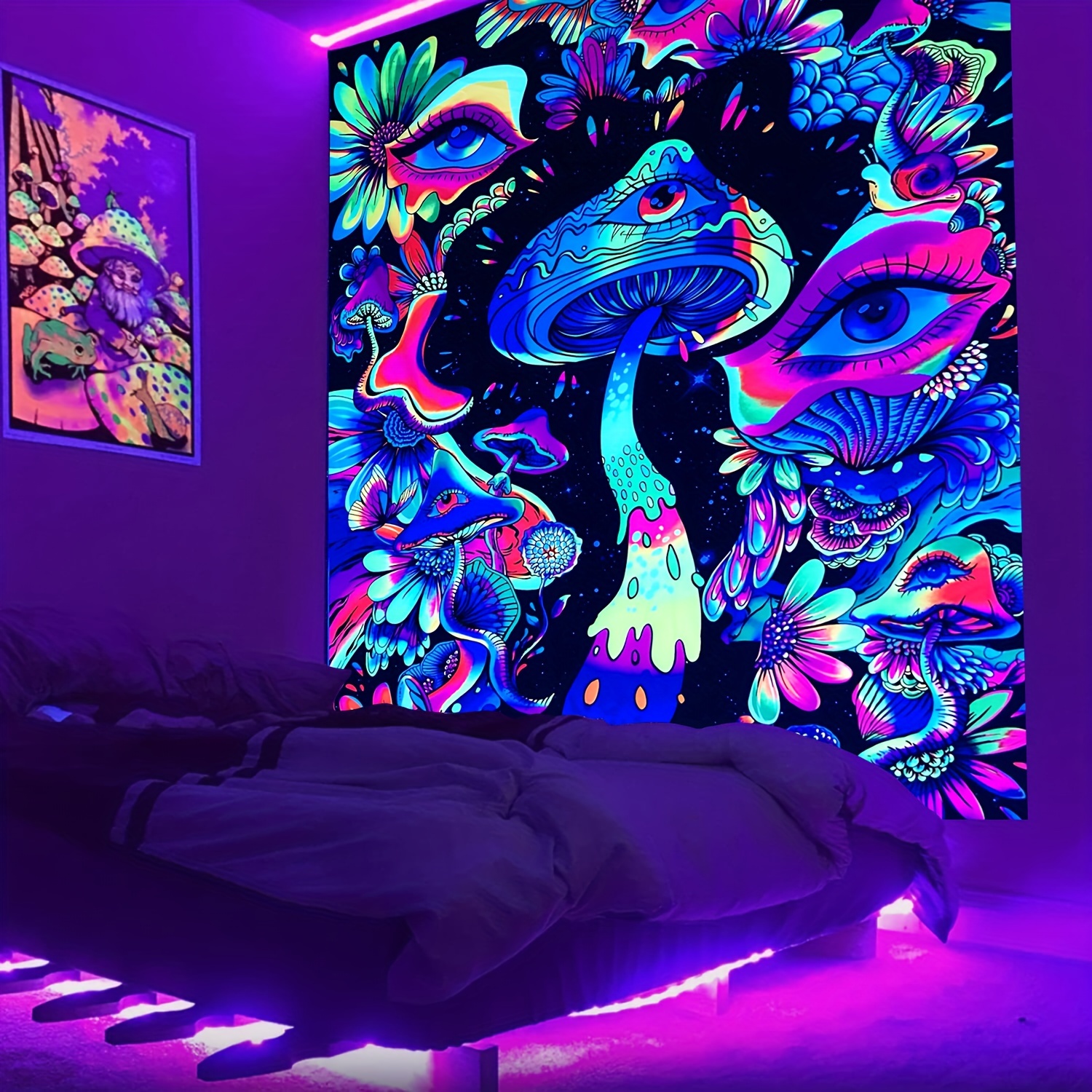 Active psychedelic 2024 tapestry led