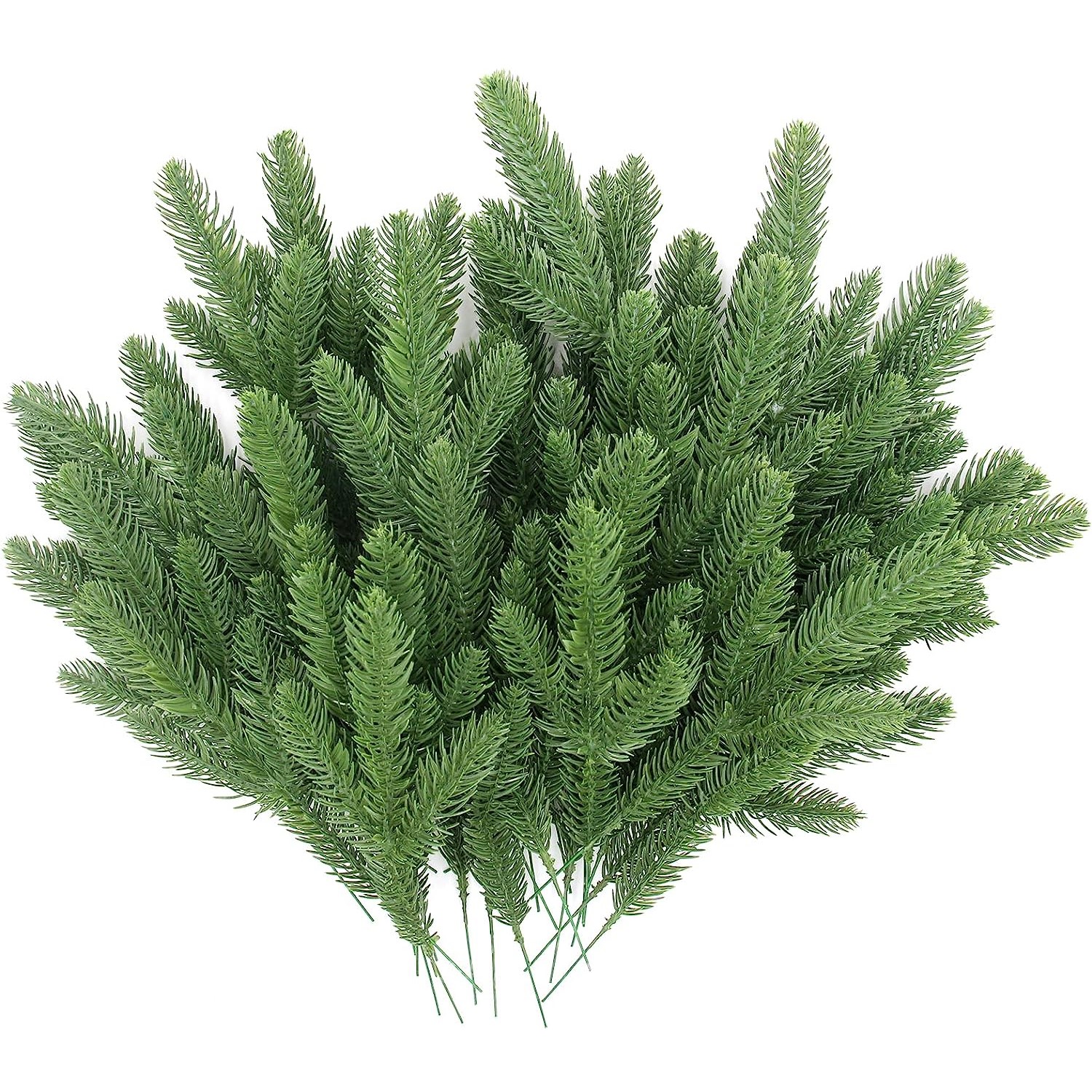 Norfolk Pine Stems Artificial Pine Branches, Faux Evergreen Pine Branches  Christmas Greenery Stems, Green Plants Pine Leaves Branches Christmas  Floral