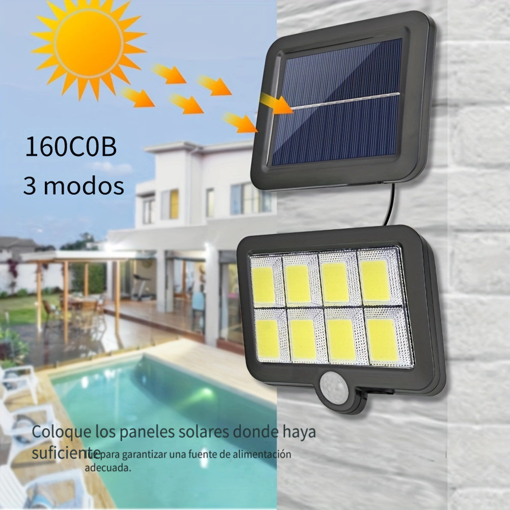 1 Paquete Luz Calle Solar Integrada Jardín Aire Libre - Temu