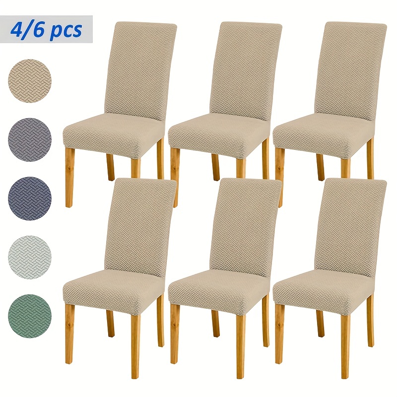 Cuscini per Sedie Coprisedia 6 Pezzi Fiocco Beige