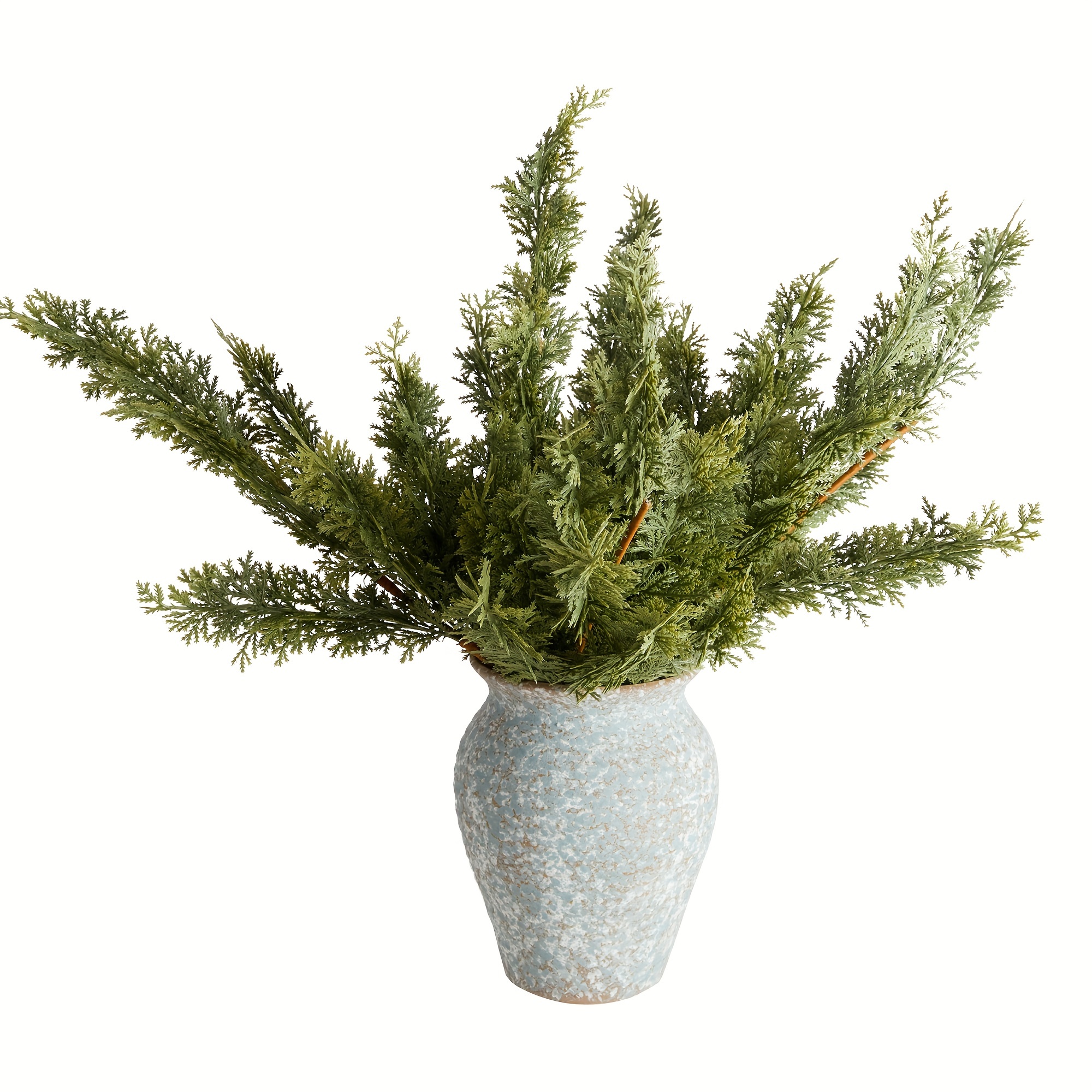 12/24pcs Artificial Cedar Stems, Natural Touch Holiday Cedar Greenery For  Christmas Arrangements And Winter Decor