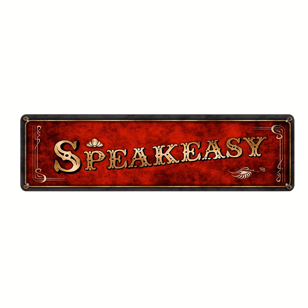  Vintage Entrance To Speakeasy Tin Sign Retro Speakeasy Decor  Speak Easy Funny Metal Signs Speakeasy Party Decorations For Boys Room 20s  Wall Art Decoration Sign : Home & Kitchen