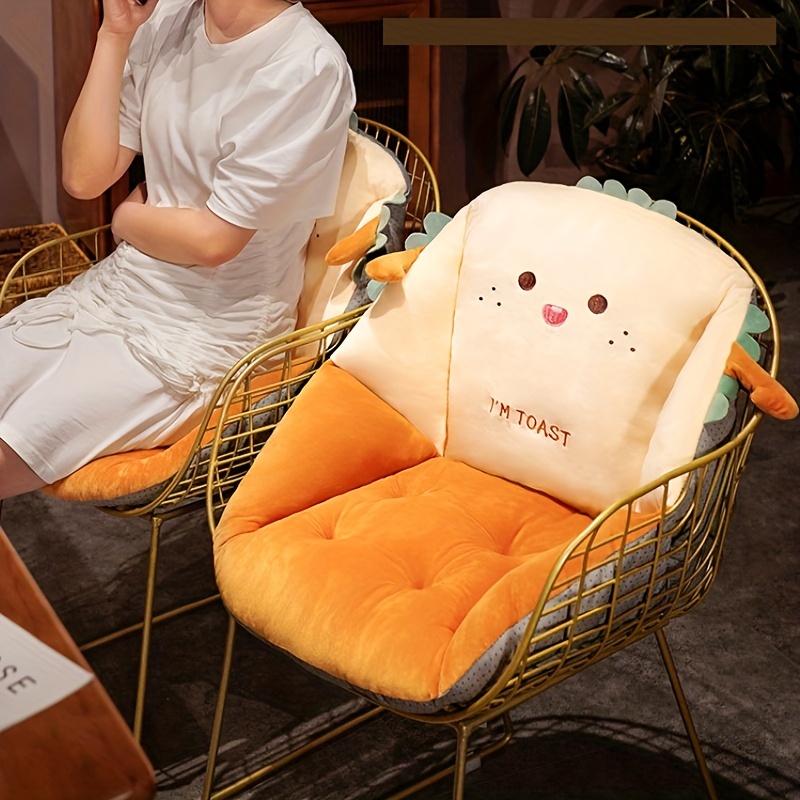 VISHUFASHION Kawaii Chair Cushions Cute Indoor Seat Cushions Comfy Plush  Pillows with Backrest Non-Slip Office Chair Cushion Tatami Cushion for  Gamer