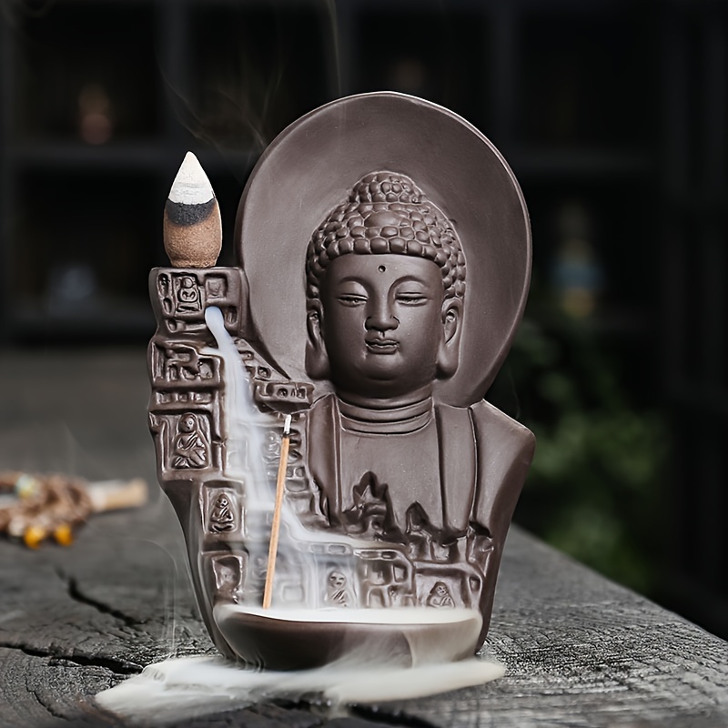Comprar Quemador de incienso, soporte de Buda budista, incensario de  sándalo, artesanía de Metal, decoración del hogar