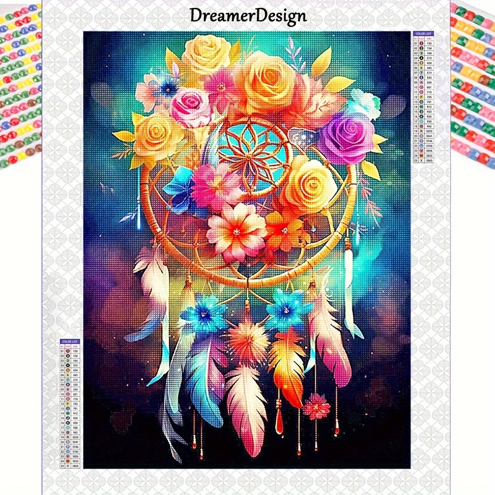 Dream Catcher Wind Chime Pattern Artificial Diamond Painting - Temu