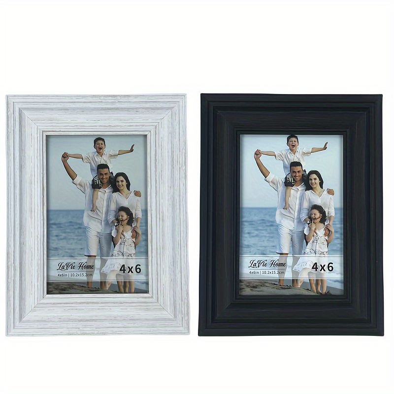 Afuly 3 Picture Frame 5x7 4x6 Black Picture Frames Collage Hinged Folding  Triple Photo Frames Home Decor for Desktop Unique Gifts for Valentines Day