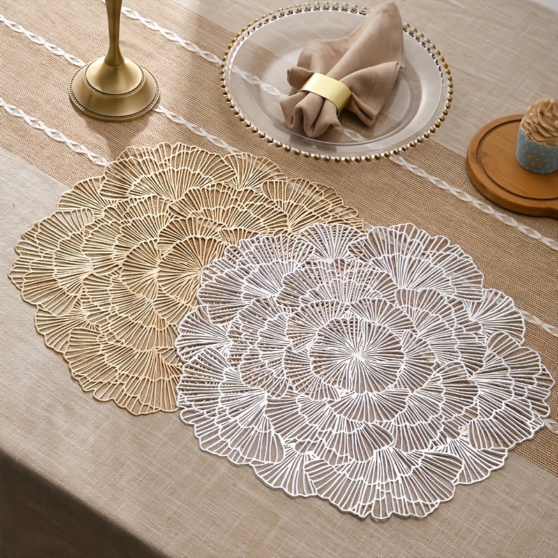 Juego de 6 manteles individuales geométricos abstractos – Mantel individual  de tela de arpillera tejida lavable para mesa de comedor cuadrada