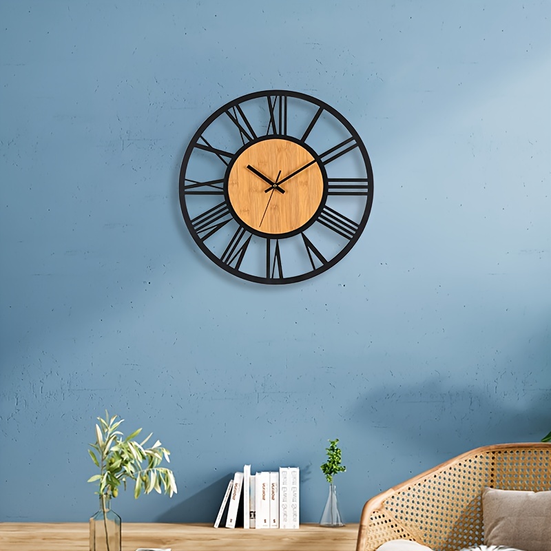 Modern Black Wall Clock - Temu