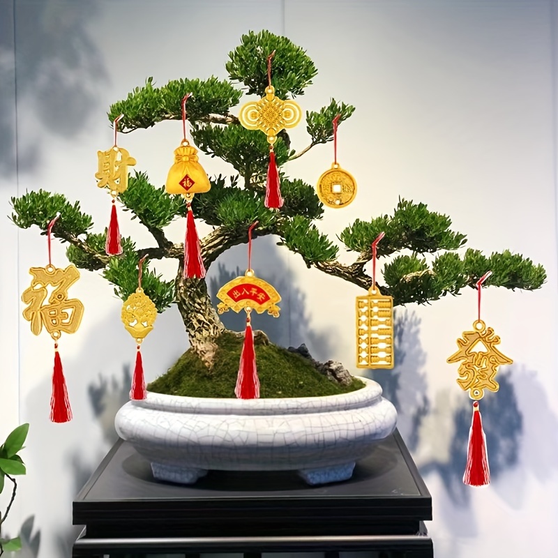 1pc Chinois Feng Shui Secouant L'argent Arbre Ornements, Bureau