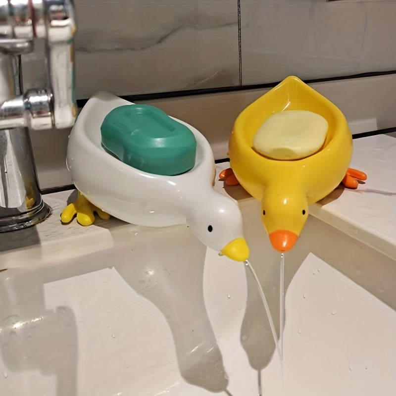 Plastic Duck Suction Cup Bathroom Accessory Shower Soap Toothbrush