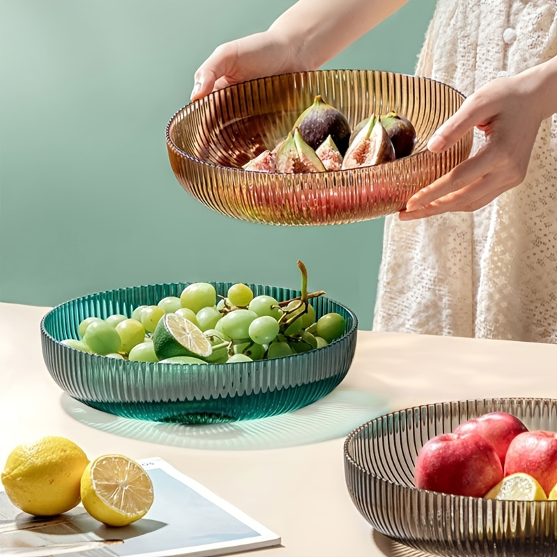 Creative Glass Fruit Bowl Ornamental Fruit Plate With Wooden - Temu