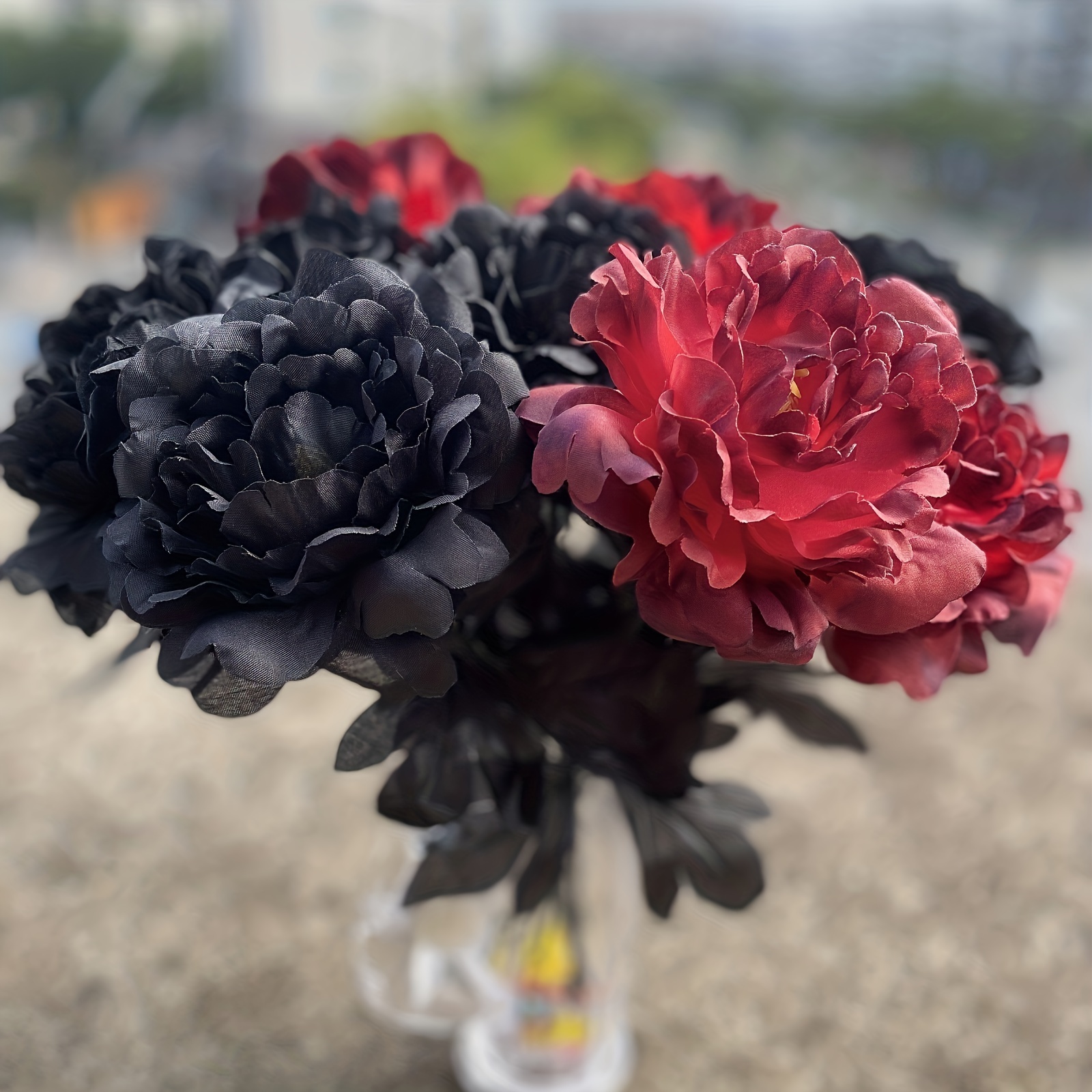 Dried Flower Bouquet Gothic Black Pampas Grass Bouquet Boho - Temu