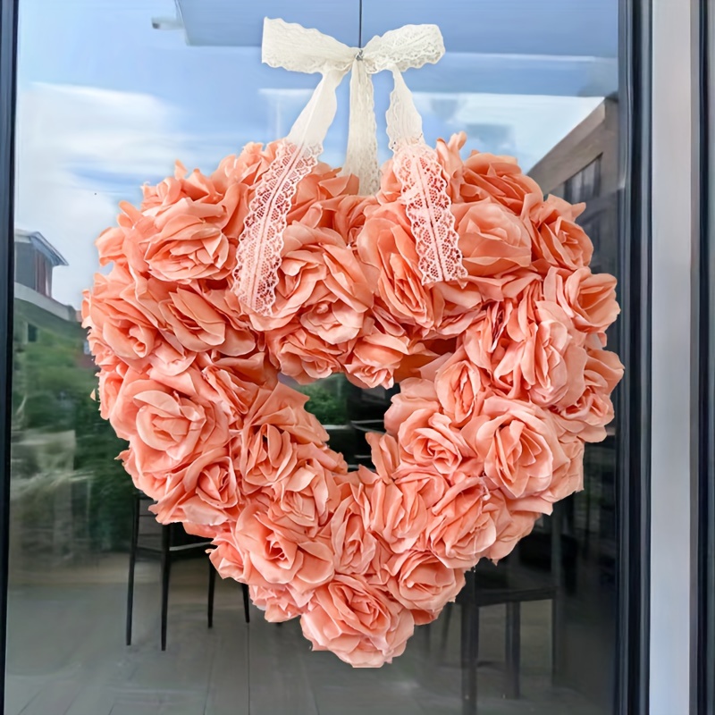 Heart Shaped Door Wreath - Temu