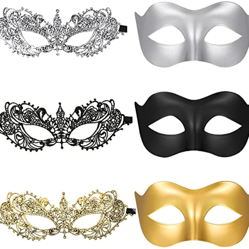 Halloween Mask Masquerade Lily Flower Mask Half Face Ladies - Temu