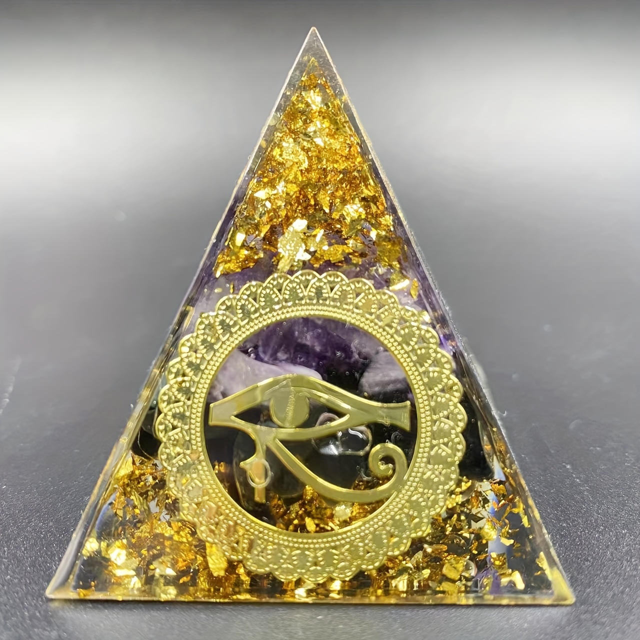 1pc Piramide Ametista Orgone Occhio Horus In Egitto Amuleto - Temu