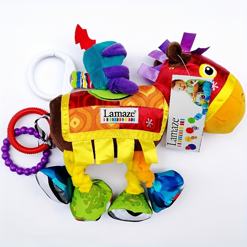 Arco de juegos de bebé para viajes, accesorio para carriola o cuna, animal  de juguete y barra de actividades de tela con sonajero/chirrido/mordedores