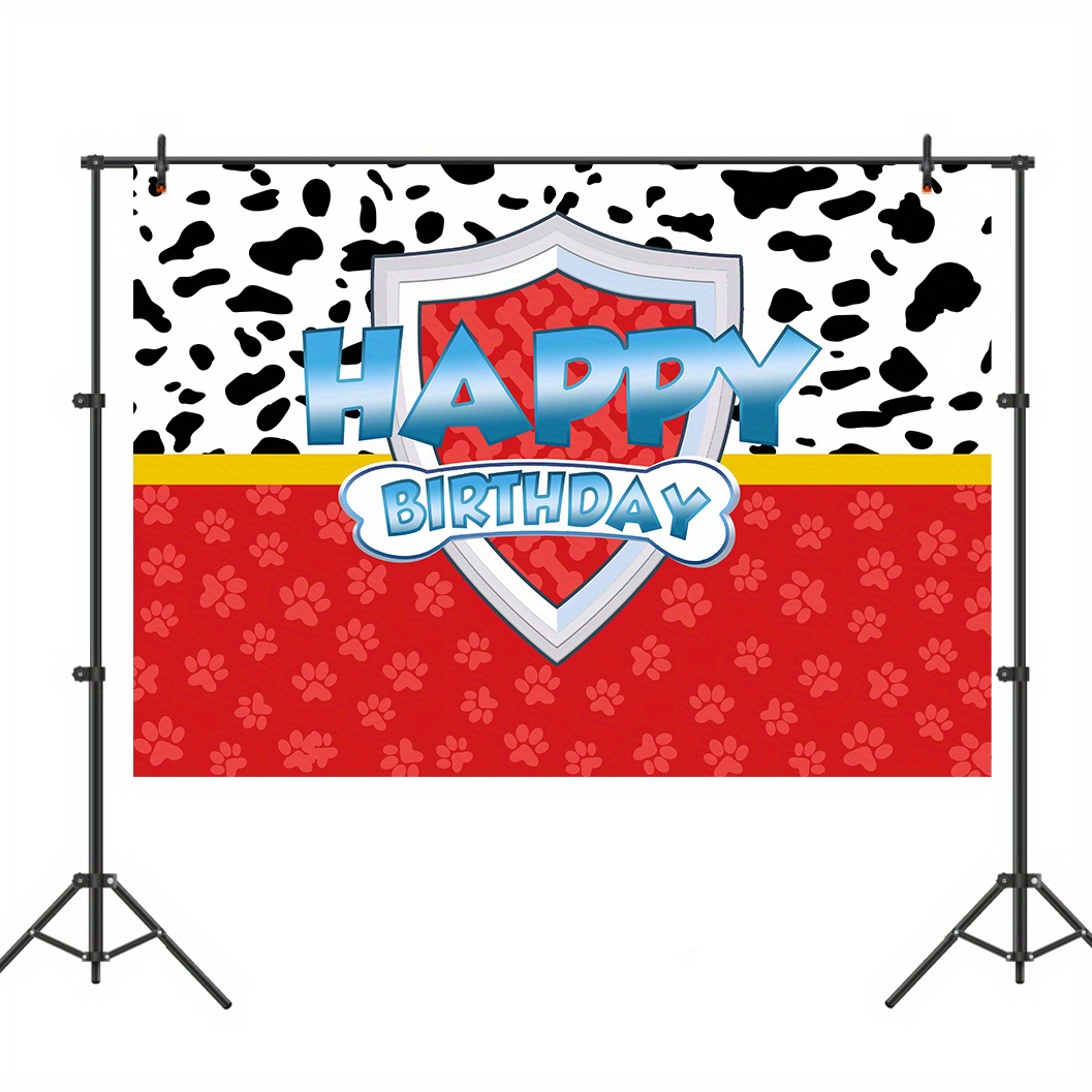 Toile de fond de joyeux anniversaire pour Toy Story, fête à thème vidéo,  décoration de table de gâteau d'anniversaire pour enfants, bannière