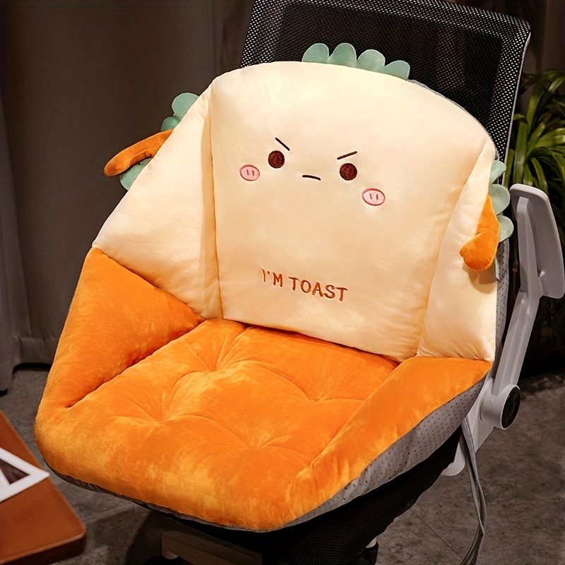 Toast Seat Cushion Cute Chair Pillow Pads Memory Foam Chair Cushion Gaming  Chair Office Home Bedroom Restaurant Decor Non Skid Soft Comfy Thick (Shy)