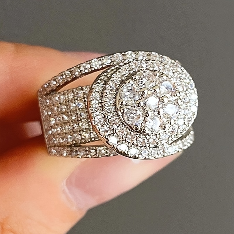 1.5 CT Bridal Ring Set, Silver Engagement Ring for Women, Filigree Band  Brilliant CZ Stone Vintage Wedding Ring, 2pcs Simulated Diamond Ring -   Canada