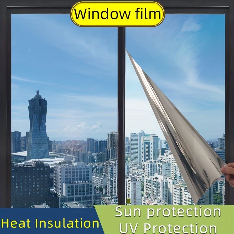  Lámina aislante de papel de aluminio, película reflectante para  ventana de privacidad, película de protección solar, película opaca para  ventana, película de tinte de ventana de control de calor, para vidrio