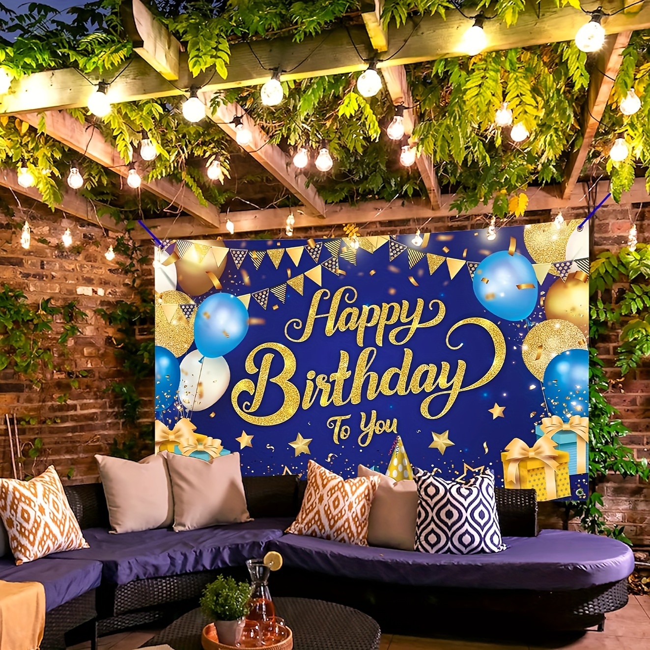 Decorazioni Di Compleanno Blu E Bianche - Resi Gratuiti Entro 90 Giorni - Temu  Italy