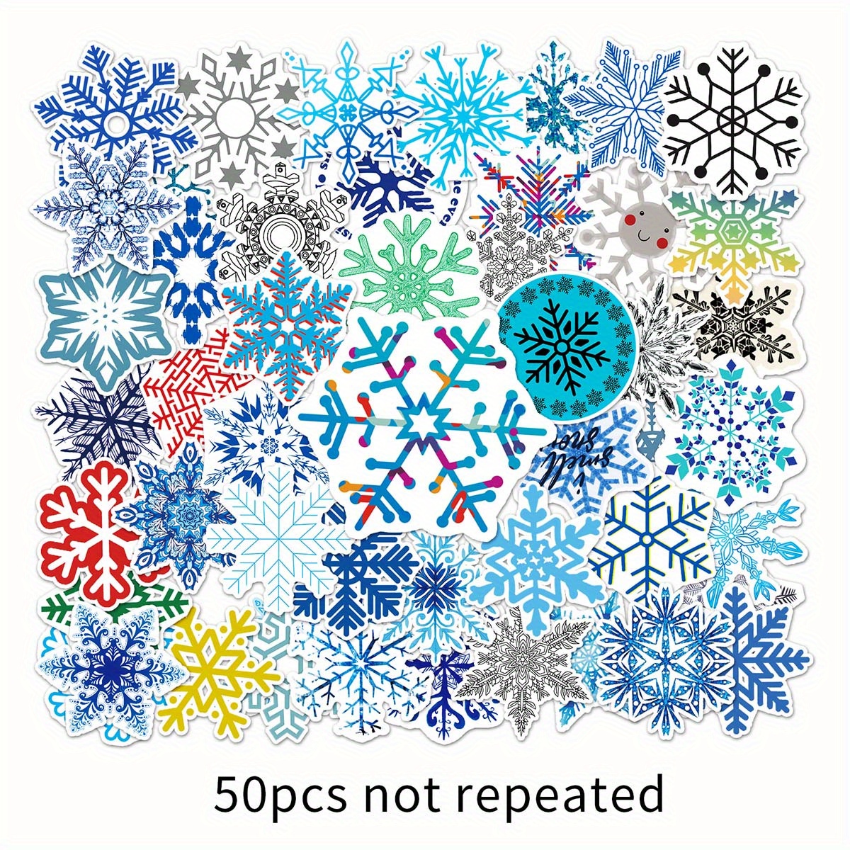 Cartoon Snowflake Stickers Perfect For Decorating Laptops - Temu