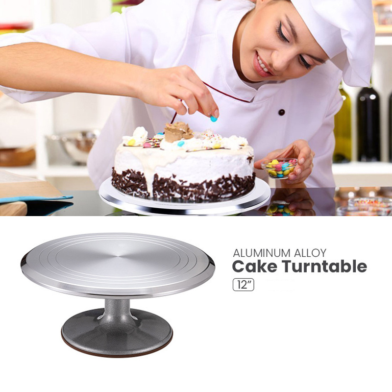 Buy Lukzer Cake Turntable Table 360 Degree Rotating/Revolving Cake  Decorating Stand (28CM)(Round) Online at Low Prices in India - Amazon.in