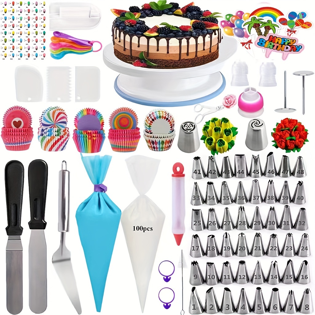 16Pcs Cookie Decorating Kit DIY Cookie Turntable for Parties Easter  Birthday