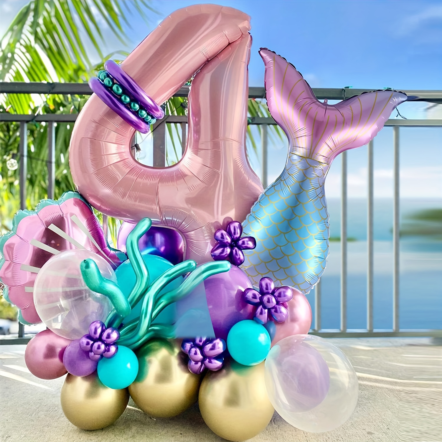Piñata de conchas marinas piñata de sirena piñata de conchas marinas para  niños y niñas decoración de fiesta temática de sirena recuerdo de baby