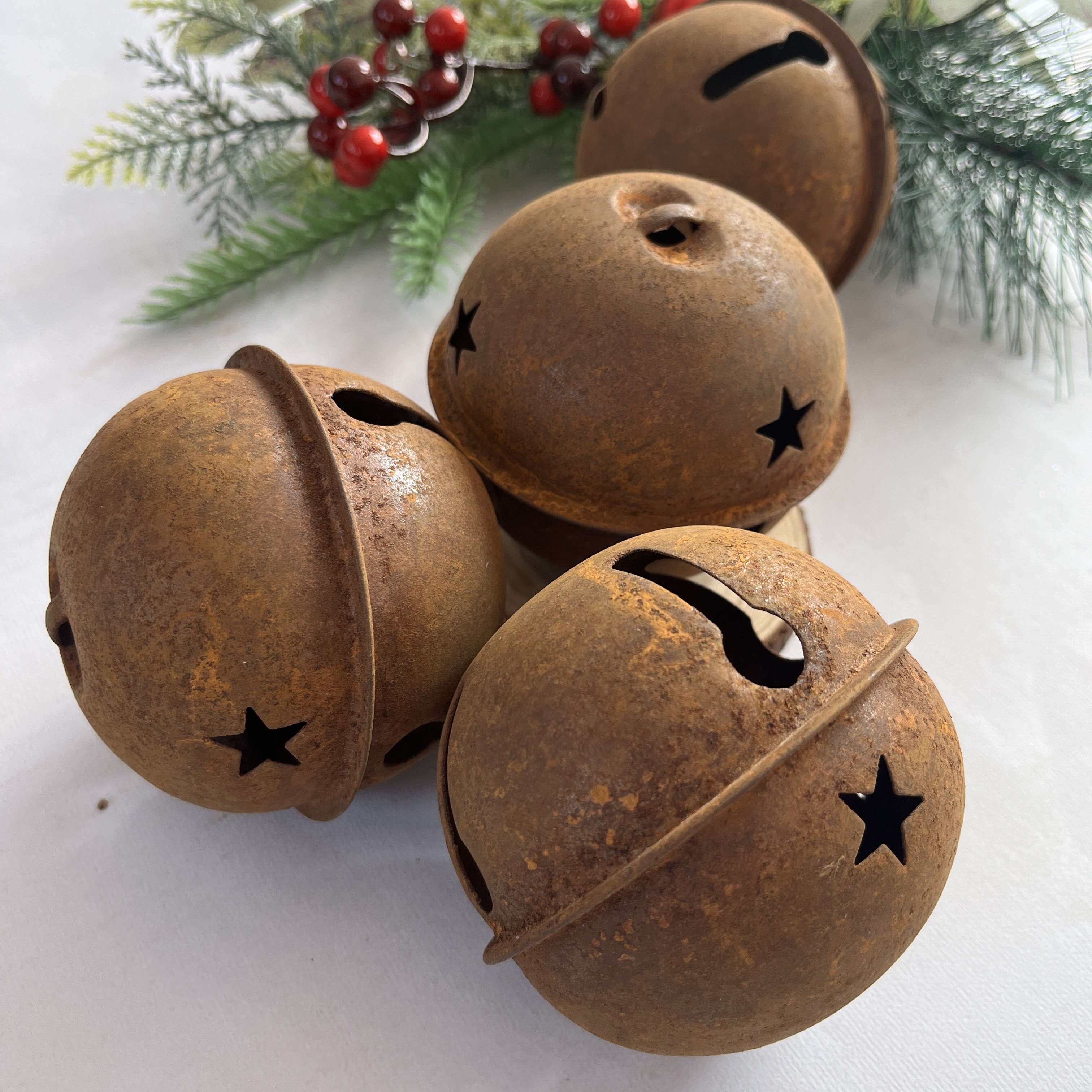 12PCS craft bells Small Brass Bell Noise Maker Cowbell Xmas Jingle