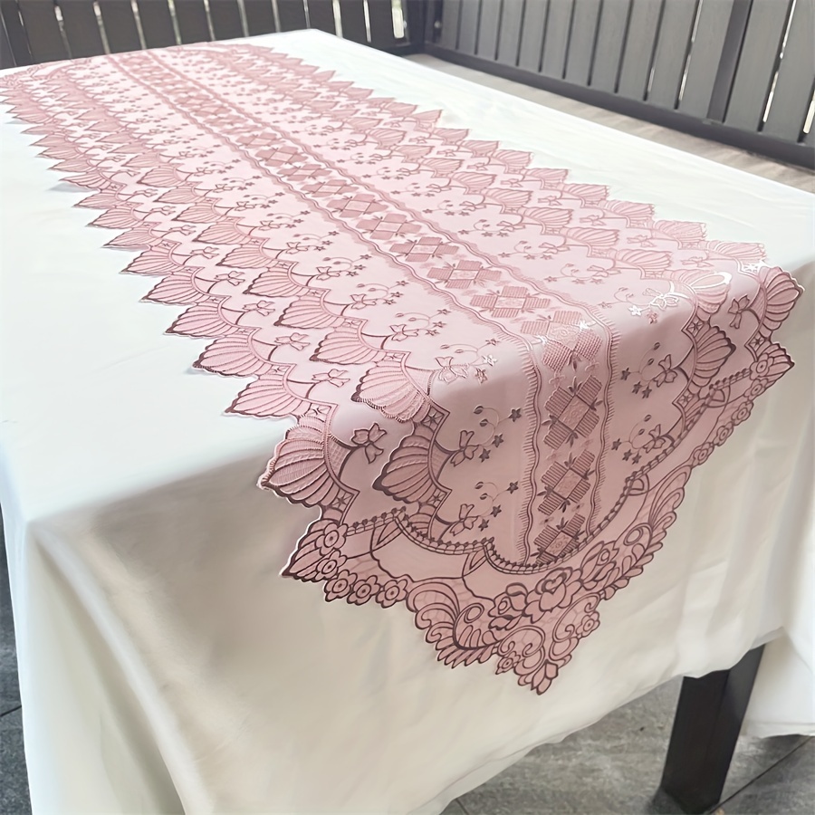 1pc Flower Lace Design Runner Tavolo Runner Tavola Dresser - Temu