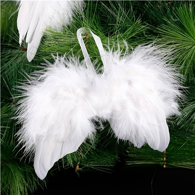 5 Pcs Angel Wings Ornaments White Wing Christmas Pendant Angel Feathers  Wings Christmas Tree Hangings Ornaments Angel Wings M - AliExpress