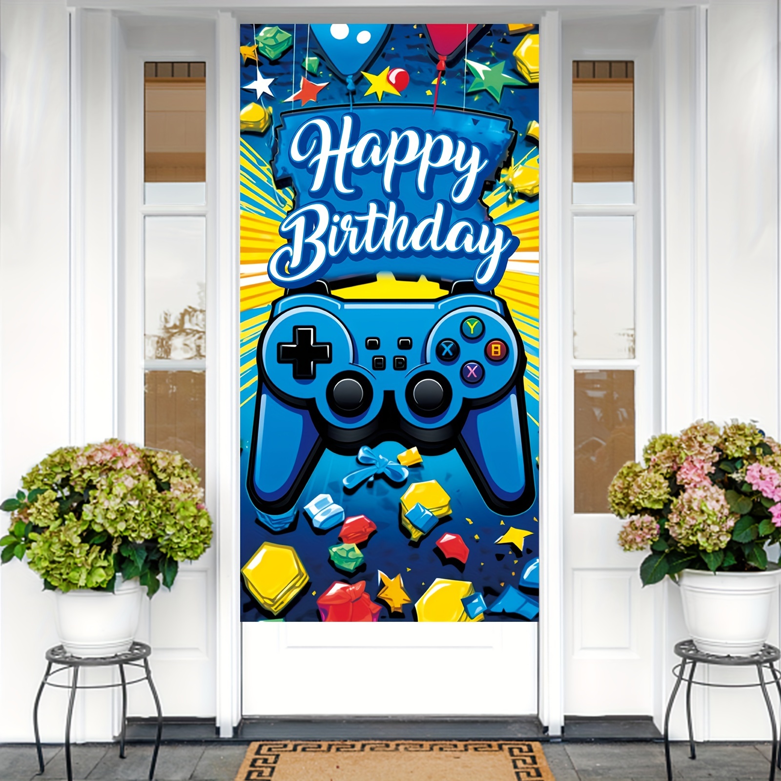 1pc Juego Decoración Fiesta Cumpleaños Gaming Feliz - Temu