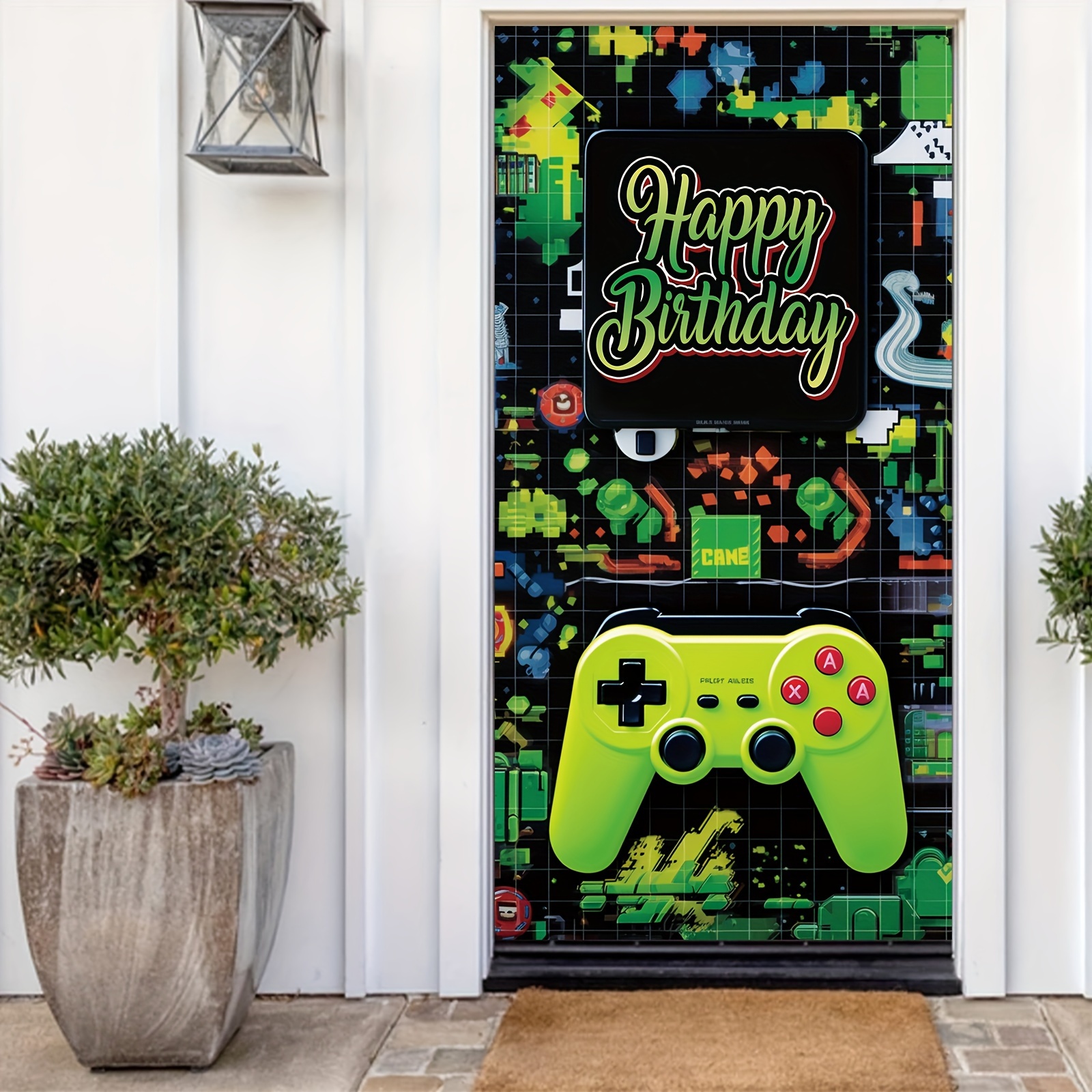 1pc Juego Decoración Fiesta Cumpleaños Gaming Feliz - Temu