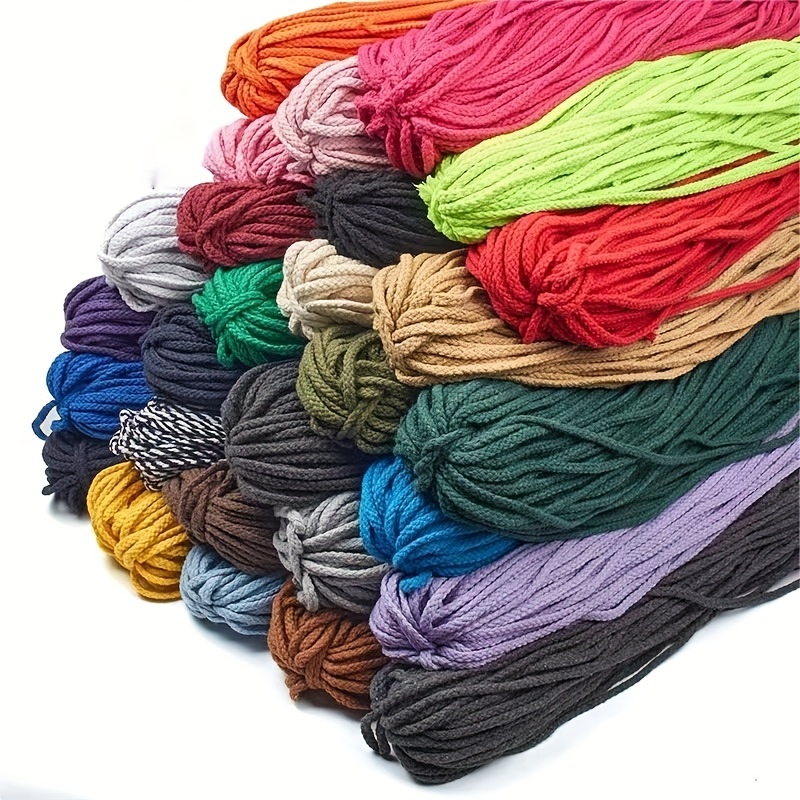 Macrame Cord 4mm x 394 Yards, 12 Rolls 3 Strand Macrame Cotton Cord Kit  Assorted Colored