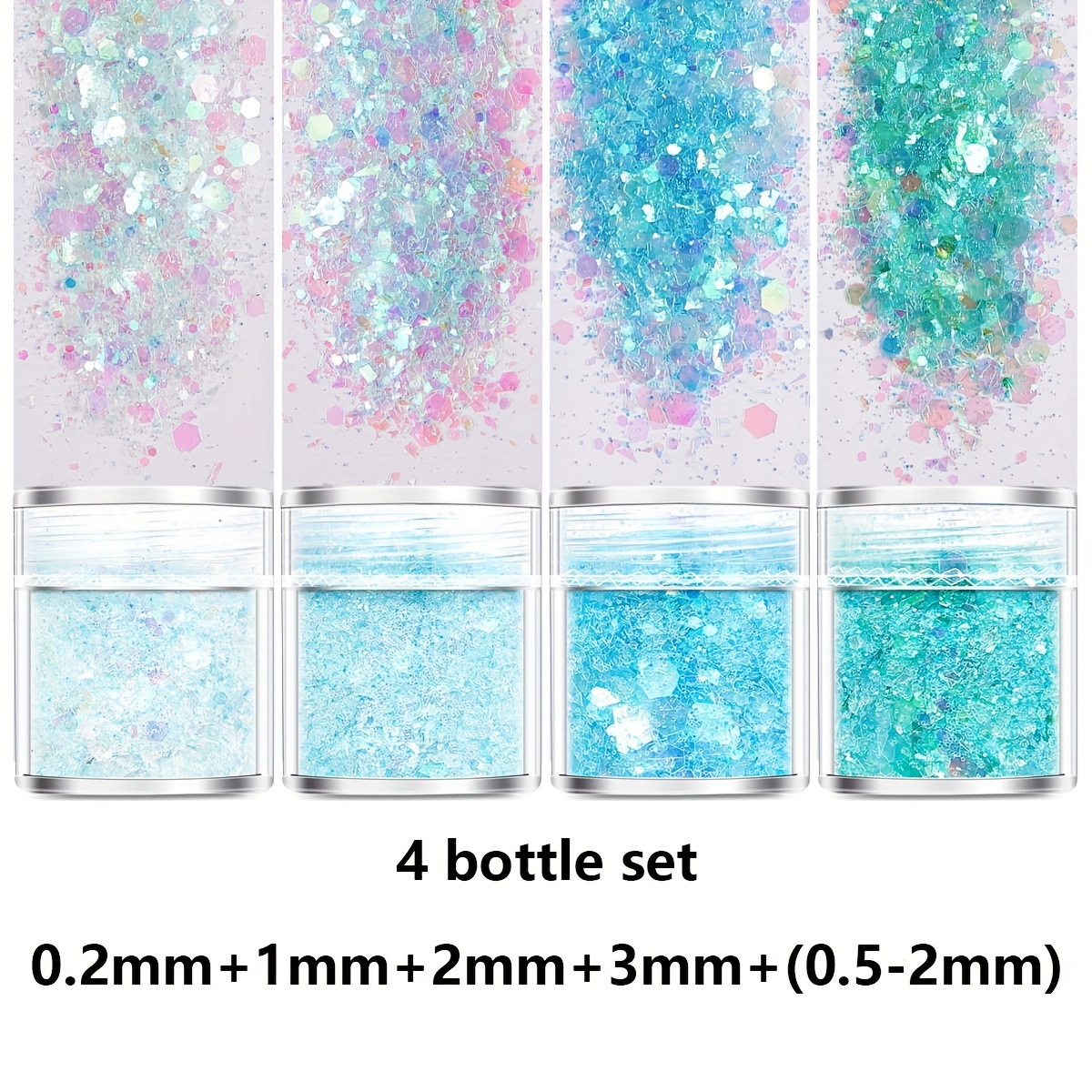 April Showers Chunky Glitter Mix Neon/iridescent Glitter Mix Tumblers,  Resin, Nail Art, Crafts, Makeup Pink Blue Green Glitter 